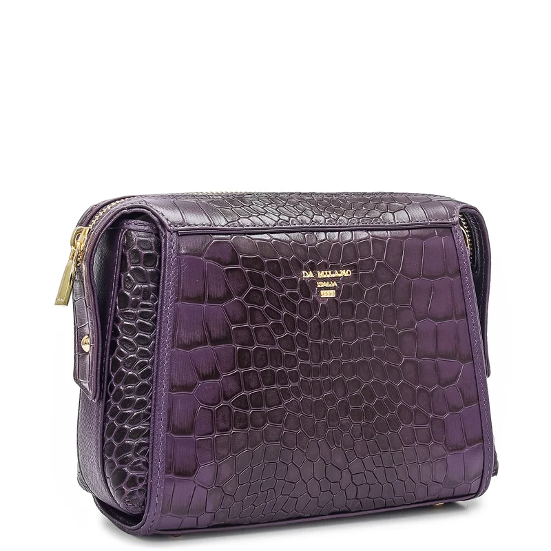 Da Milano Grapevine Small Croco Leather Sling - Grapevine for Women | Best Price UAE